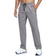 thumbnail image 2 of dGslk Mens Lightweight Athletic Pants with Drawstring Waist Zipper Pockets Breathable Quick Dry Casual Workout Trousers for Training Running Gym Light Gray S, 2 of 2