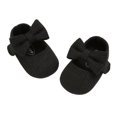 thumbnail image 3 of TheFound Chaussures de Berceau pour Filles Tout-Petits Chaussures de Robe avec Nœud + Bandeau Fleuri, 3 of 3