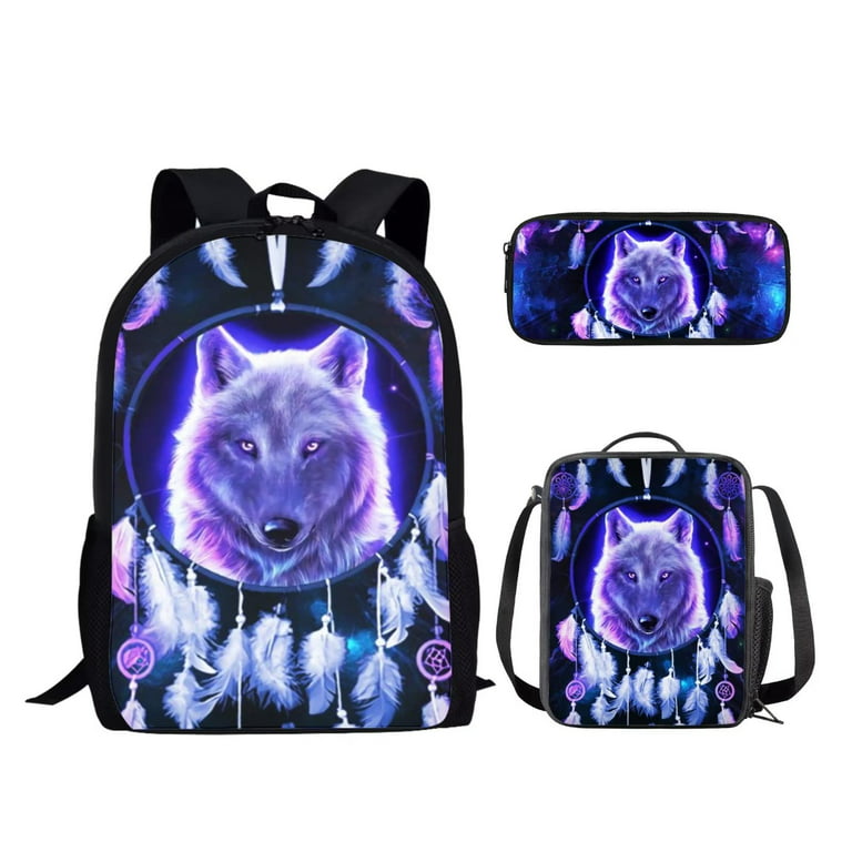 Binienty 3D Animal Backpack for Kids Girls Boys School Bag Set