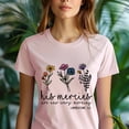 thumbnail image 5 of Jesus Cross with Flowers and Butterfly Wing Christian T-Shirt, Navy, Size XL, 5 of 6