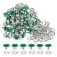 thumbnail image 1 of Unique Bargains 100PCS Grommets Eyelets 1/5 Inch (5mm) ID Hole Metal Self Backing Eyelet with Washers for Leather Green, 1 of 7