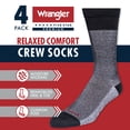 thumbnail image 7 of Wrangler Men’s Warmest Lodge Socks, Heavyweight Boot Socks, 4 Pack, 7 of 7