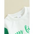 thumbnail image 6 of Elippeo Baby Romper 3M 6M 12M 18M  St Patricks Day Long Sleeve Crew Neck Shamrock Letters Print Fall Bodysuit Clothes for Girls Boys, 6 of 10
