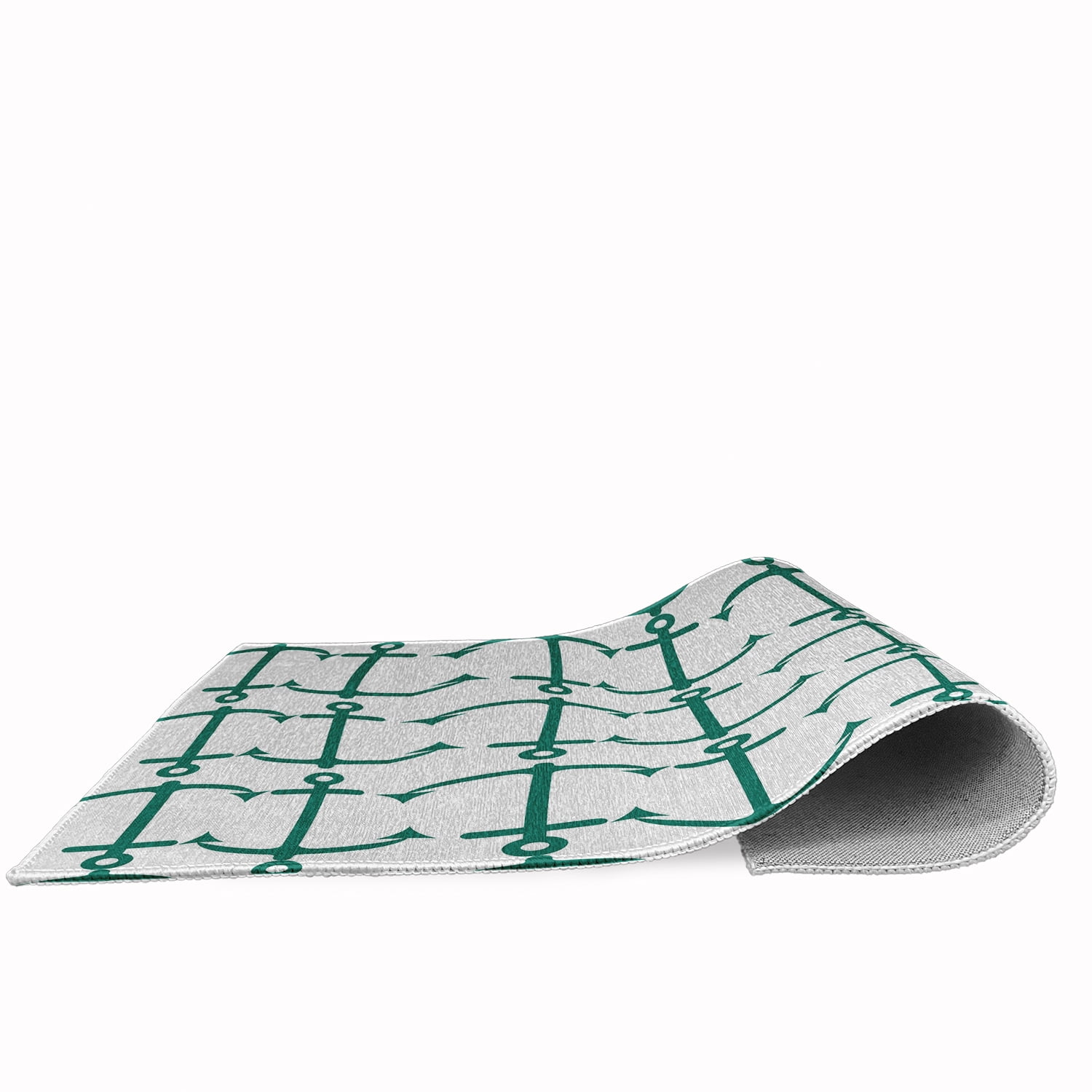 3' x 5' Simply Daisy Anchor Pattern Beach Style Chenille Area Rug, Kelly Green