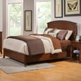 thumbnail image 2 of Alpine Furniture Baker Queen Wood Panel Bed in Mahogany (Brown), 2 of 7