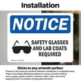 thumbnail image 3 of (2 Pack) Safety Glasses And Lab Coats Required Sign, 3 of 7
