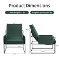 thumbnail image 3 of Modern Armchair,Chair Comfy Chair With Removable Cushion Vanity Chair With Storage Bag For Living Room Room Chair For Living Room Bedroom Office Green, 3 of 9