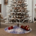 thumbnail image 6 of Kll Purple Floral Gingham Check Plaid Christmas Tree Skirt ,Party Decorations Farmhouse For Christmas Decorations Holiday Party, 6 of 8