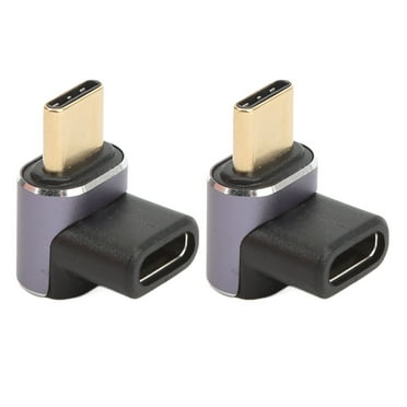 Njide 90 Degree USB C Adapter Male to Female 40Gbps 100W Aluminum Alloy USB C Right Angle Adapter for Transmission Charge