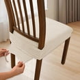 thumbnail image 4 of Chair Covers with Elastic Straps Jacquard Stretch Dining Chair Slipcovers Decorative Seat Protector, 4 of 8