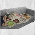 thumbnail image 6 of Donut Soft Flannel Fleece Throw Blanket, Different Kinds of Delicious Doughnuts Glazed Jelly Pastries Sugary Treats, Cozy Plush for Indoor and Outdoor Use, 50" x 60", Multicolor, by Ambesonne, 6 of 6