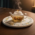 thumbnail image 5 of MMJ Cotton Rope Braided Placemat Round Heat Resistant Trivet Mat Natural Woven Floral Printed Kitchen Table, 5 of 9
