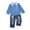 Blue, variant on Toddler Baby Boy Clothes 2T Boys Fall Winter Outfits 3T Boys Long Sleeve Lapel Top Jeans Pants 2PCS Clothing Set Blue