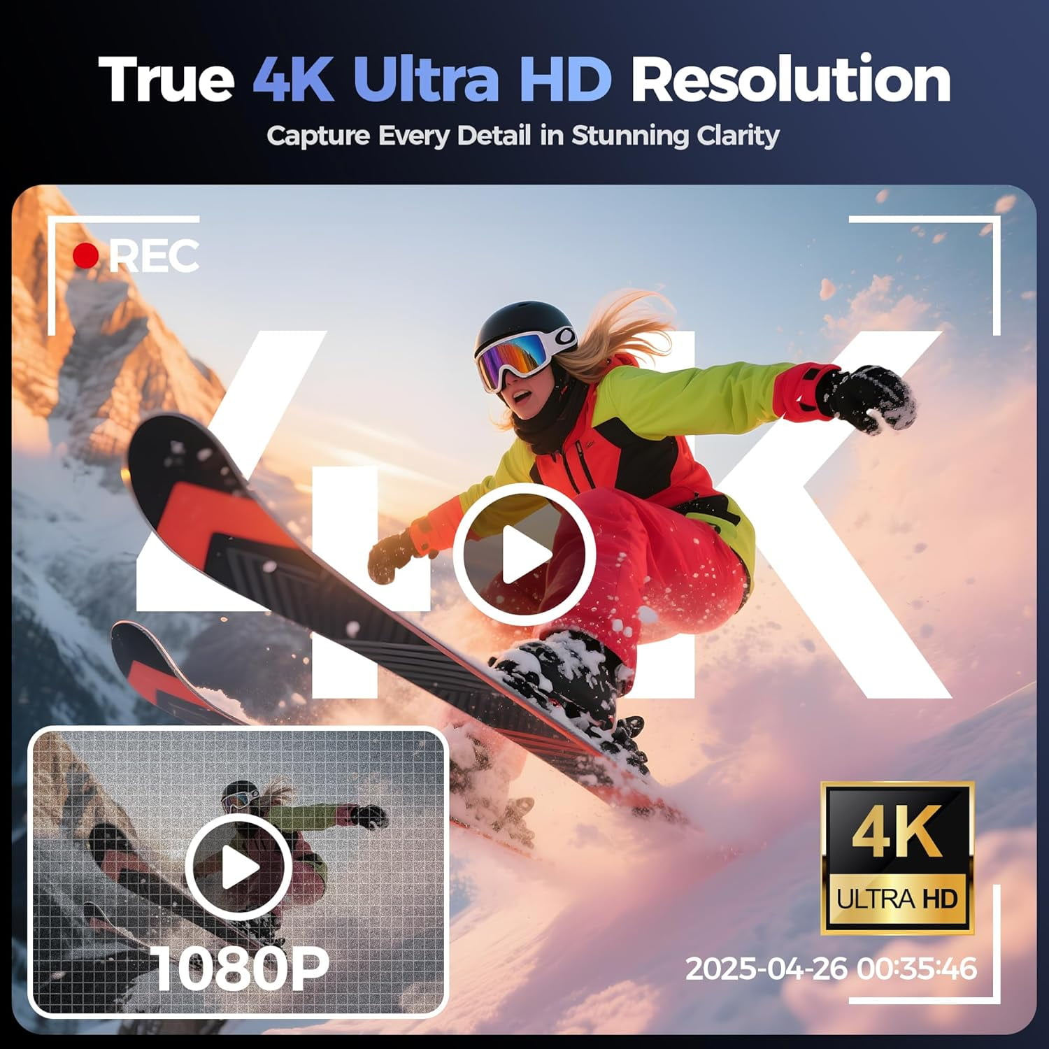 BREWENE Digital Camera 4K 64MP WiFi Vlogging Camera for YouTube with 32GB SD Card 16X Zoom Video Camaras with 3"180° Flip Screen