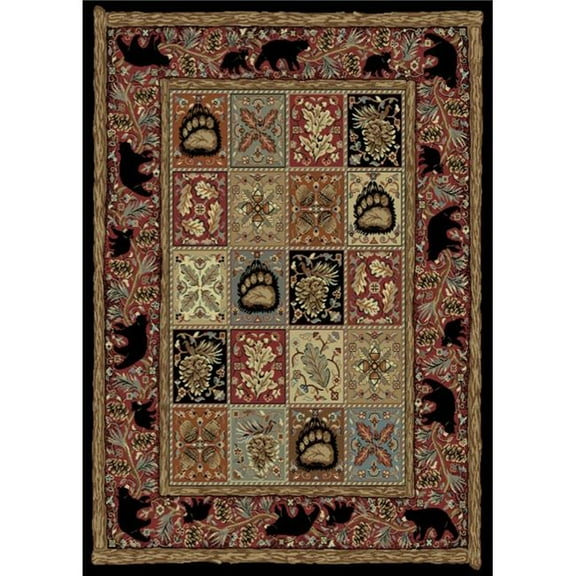 3 ft. 11 in. x 5 ft. 3 in. American Destination Masters Lodge Ebony Area Rug