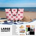 thumbnail image 3 of Yiaed Pig Noses Print Large Capacity Beach Travel Bag - Waterproof Zipper Vacation Tote for Sandproof Storage, and Camping, 3 of 5