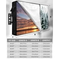 thumbnail image 7 of Outdoor TV Cover 60 to 65 Inch Weatherproof, Green Christmas Tree Waterproof TV Screen Protector for Outside Decor with Zipper and Pocket 58"L x 37"H , Winter Retro Silver Snowflake, 7 of 7
