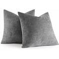 thumbnail image 6 of Pack of 2 Dark Gray Decorative Pillow Covers 18x18 Inch Soft Chenille Couch Throw Pillows Farmhouse Cushion Covers for Home Decor Sofa Bedroom Living Room, 6 of 6