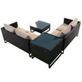 thumbnail image 5 of Patiojoy 4 Pieces Outdoor Patio Rattan Furniture Wicker Conversation Set, 5 of 8