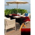 thumbnail image 5 of Outdoor Tablecloths with Umbrella Hole & Zipper, Dark Red Black Ombre Rectangle Tablecloth 60x120 Inch, Modern Abstract Art Striped Gradient Waterproof Table Cloth, Patio/Pool/Picnic Table Covers, 5 of 8