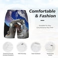 thumbnail image 6 of Picia Astronaut in Outer Space pattern Mens Swim Trunks with Compression Liner Stretch Beach Shorts Quick Dry with Zipper Pockets No-Chafing Board Shorts-XX-Large, 6 of 9