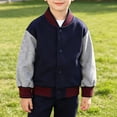 thumbnail image 6 of YunPes Girls Letterman Jacket Striped Ribbed Cuffs Contrast Raglan Sleeve Baseball Jackets Toddler & Teen Fashion Preppy Outerwear, 6 of 6