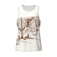 thumbnail image 4 of Gaeub Western Desert Cowboys Men's Athletic Tank Top, Workout Sleeveless Shirts, Running Tank Tops for Gym, Running, Training - Medium, 4 of 9