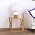 thumbnail image 2 of Evelyn&Zoe Dixon 20" Wide Square Side Table in Brass, 2 of 7