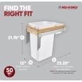thumbnail image 3 of Rev-A-Shelf Single Pullout Trash Can for Full Height Cabinet, 50 Qt, 4WCTM-1550DM-1, 3 of 12