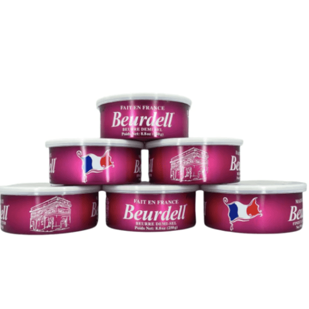Beurdell Real Canned Butter from France, Smooth, Creamy High Quality Single Salted Butter Case of 12 cans