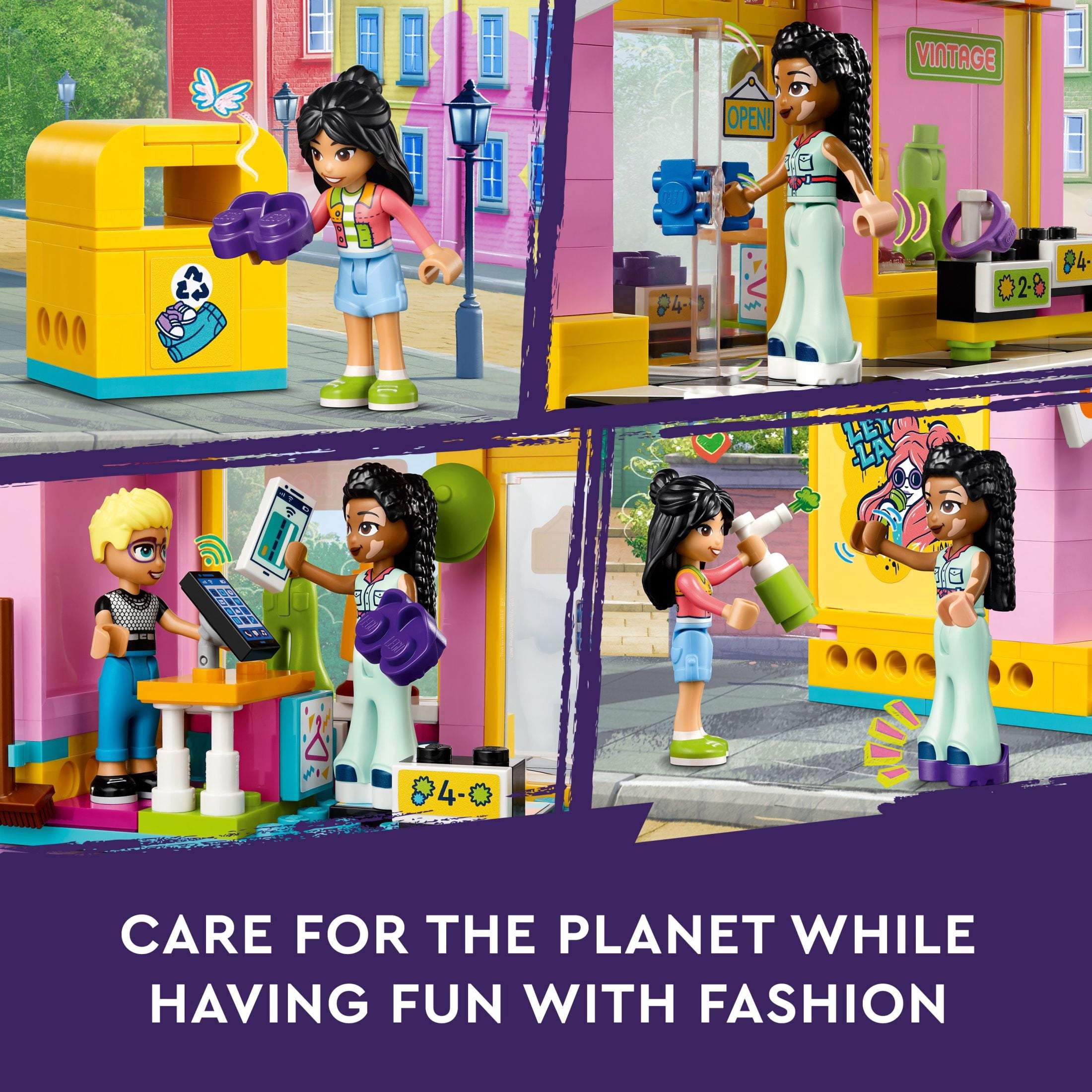 LEGO Friends Vintage Fashion Store Building Toy - Pretend Play Toy Figures & Playsets for Girls & Boys, Ages 6+ Years - Gift for Kids W/ Mini-Dolls - 42614