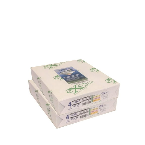 Excel One (16607) Carbonless Paper, 8.5 x 11, 20 lb, 4-Part Forward (White/Canary/Pink/Goldenrod) - Two (2) Reams (250 Sets)