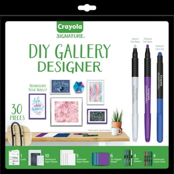 Crayola Signature DIY Gallery Designer Art Set, Gift for Teens & Adults, 30 Pcs
