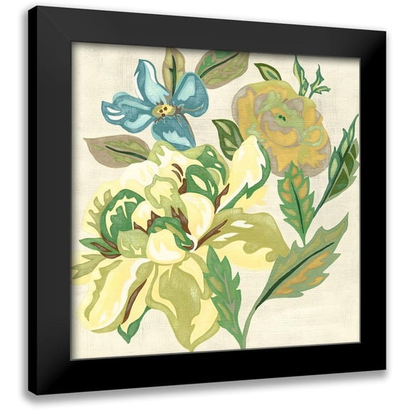 Zarris, Chariklia 12x12 Black Modern Framed Museum Art Print Titled - Modern Chintz I
