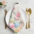 thumbnail image 2 of Easter Cloth Napkins, Country Spring Rabbit Feet Eggs Botanical Flowers Washable and Reusable Dinner Napkins Set of 8, Table Napkin for Kitchen Party Birthday Wedding Hotel Housewarming 20"x20", 2 of 9