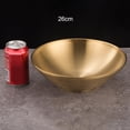 thumbnail image 4 of YAOMOBB Non-slip Stainless Steel Bowl Creative Stainless Steel Soup Bowl Korean Style Golden Silver Color Fruit Salad Bowl Single Layer Tableware Kitchen Utensils, 4 of 6