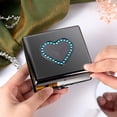 thumbnail image 3 of Fashion Blue Heart Decal Metal Cigarette Case 84 mm 3.34 inch Extra Large 20pcs Capacity,RFID Blocking Credit Card Wallet (Black), 3 of 7