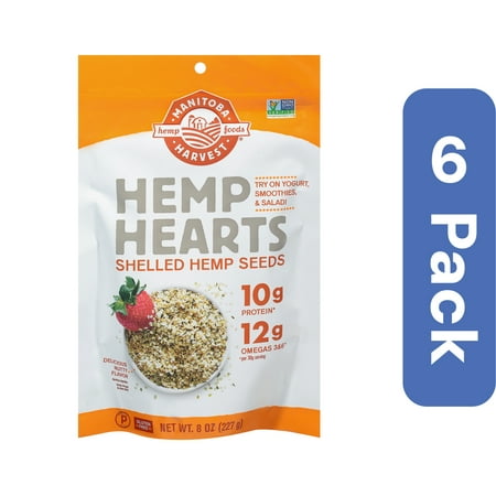 Manitoba Harvest Shelled Hemp Seeds 8 oz (Pack Of 6)