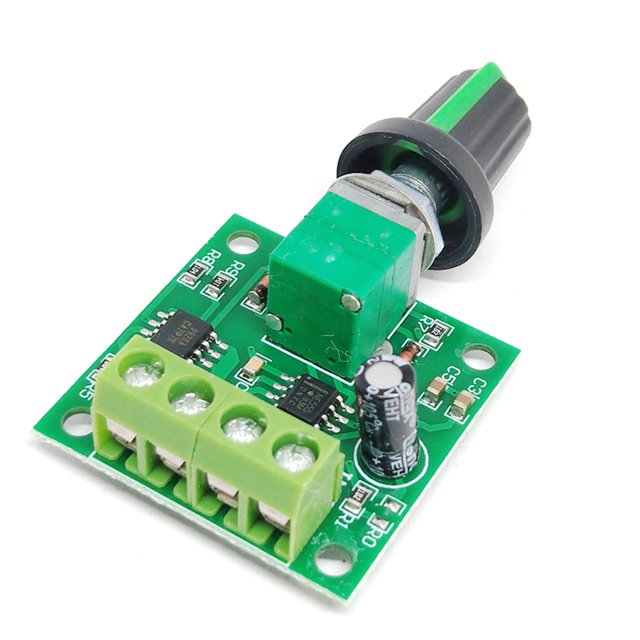 Riwesomey Controlador de velocidad del Motor de corriente CC 1,8 V 3V 5V 6V 12V 2A con perilla, módulo de atenuación de bajo voltaje de Herramientas eléctricas