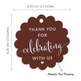 thumbnail image 6 of Inkdotpot Silver Foil Paper Hang Tags Thank You For Celebrating With Us Bridal Shower-Baby Shower-Retirement-Wedding-Birthday Favor Tags 100 Piece, 6 of 7