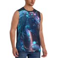 thumbnail image 2 of Balery Crystal Pattern White Horse Men's Sleeveless Muscle Shirts Workout Tank Top, Moisture Wicking, Odor Protection-XX-Large, 2 of 8