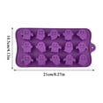 thumbnail image 2 of Halloween Silicone Mold 15 Cavity, Ghost Shape Non-Stick Baking Tray for Chocolate Candy Jelly Ice Soap Making (Light Brown), 2 of 5