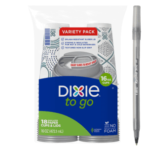 Dixie Cups with pen