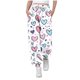 thumbnail image 1 of Pantalones largos para niños y niñas con estampado de cintura elástica y cordón con bolsillo, pantalones largos de cintura alta, pantalones de algodón para niña, 1 of 4