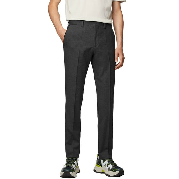 New Hugo Boss Men's Gido Slim-Fit Trousers, Medium Grey, 38 R 5153-10