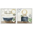 thumbnail image 5 of Stupell Industries Chic Bathroom Interior Still Life Bathtub Sink Plants, 24 x 24, Design by Kim Allen, 5 of 5