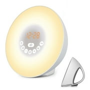 Wake-up Light, Lamp Wake-up Night Light RGB LED Light Touch USB Cable Multi-Mode Control Sunrise / Sunset / Snooze / FM Radio / 6 Natural Sounds / 7 Colors / 10 Brightness Levels for Adults.