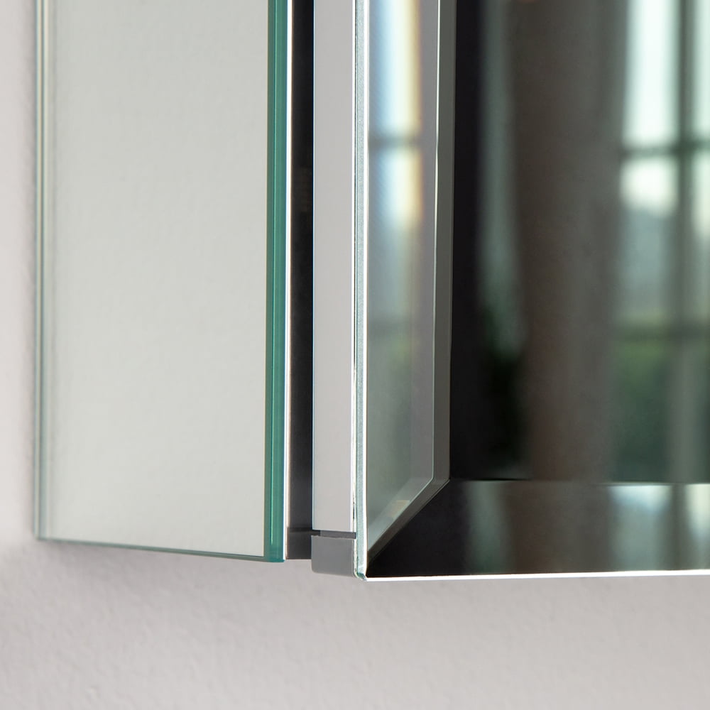Lowestbest Bathroom Mirror Cabinet, Wall Mounted Aluminum Medicine Cabinet, Adjustable Shelves for Bathroom and Kitchen Lowestbest Bathroom Mirror Cabinet, Wall Mounted Aluminum Medicine Cabinet, Adjustable Shelves for Bathroom and Kitchen