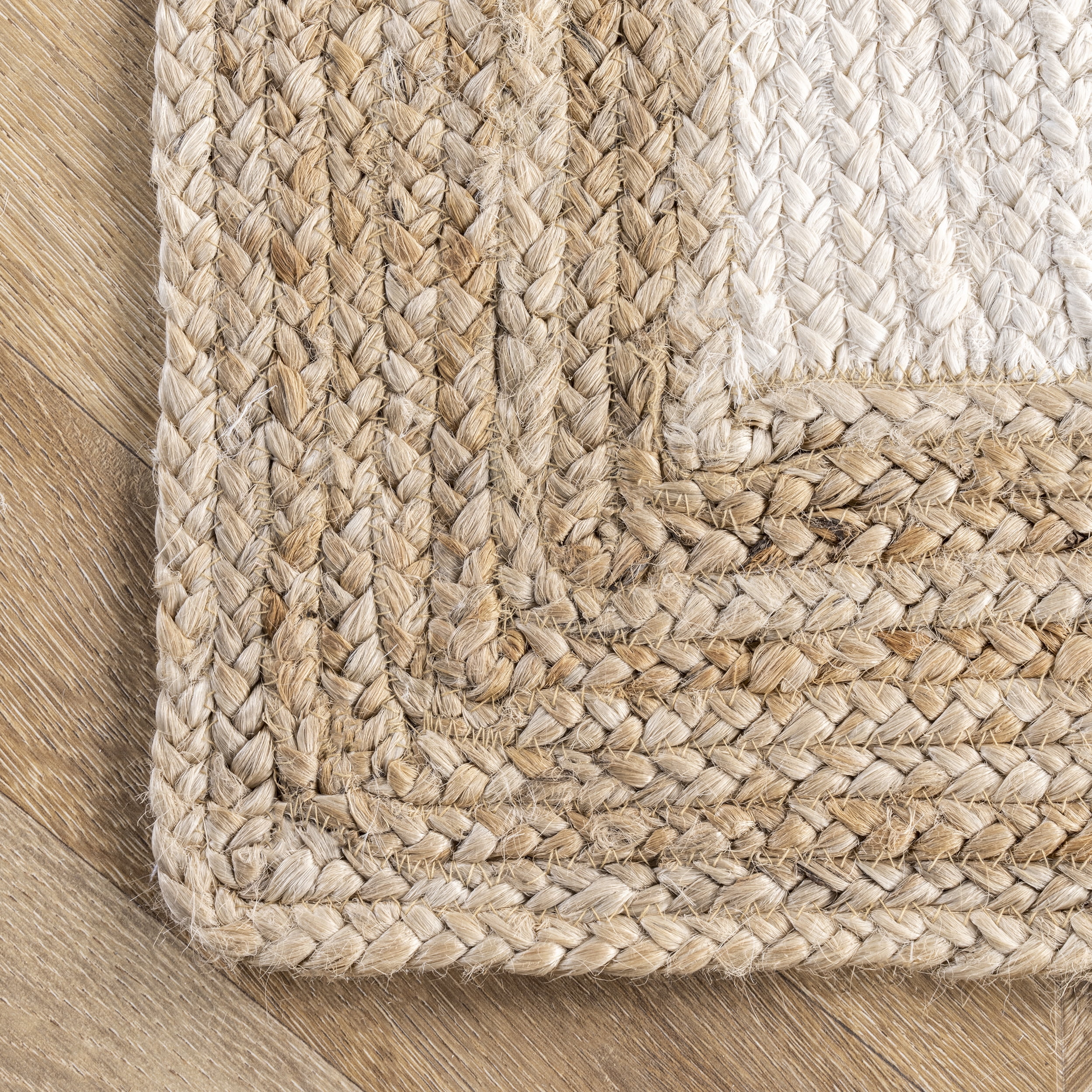 nuLOOM Eleonora Casual Jute White 2' 6" x 6' Farmhouse Runner Rug