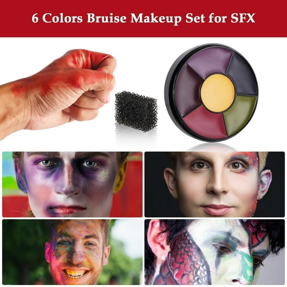 Becaristey Creative 6 Colors Face Paints Body Paint And Bruise Effects Waterproof And Sweat Resistant